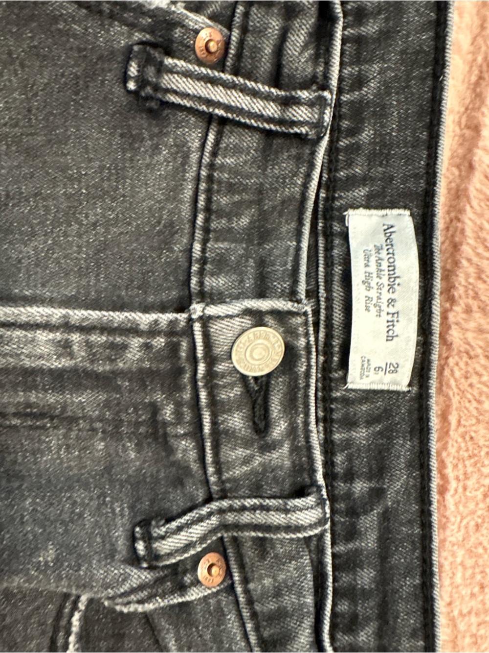 Abercrombie & Fitch Washed Black Denim Jeans